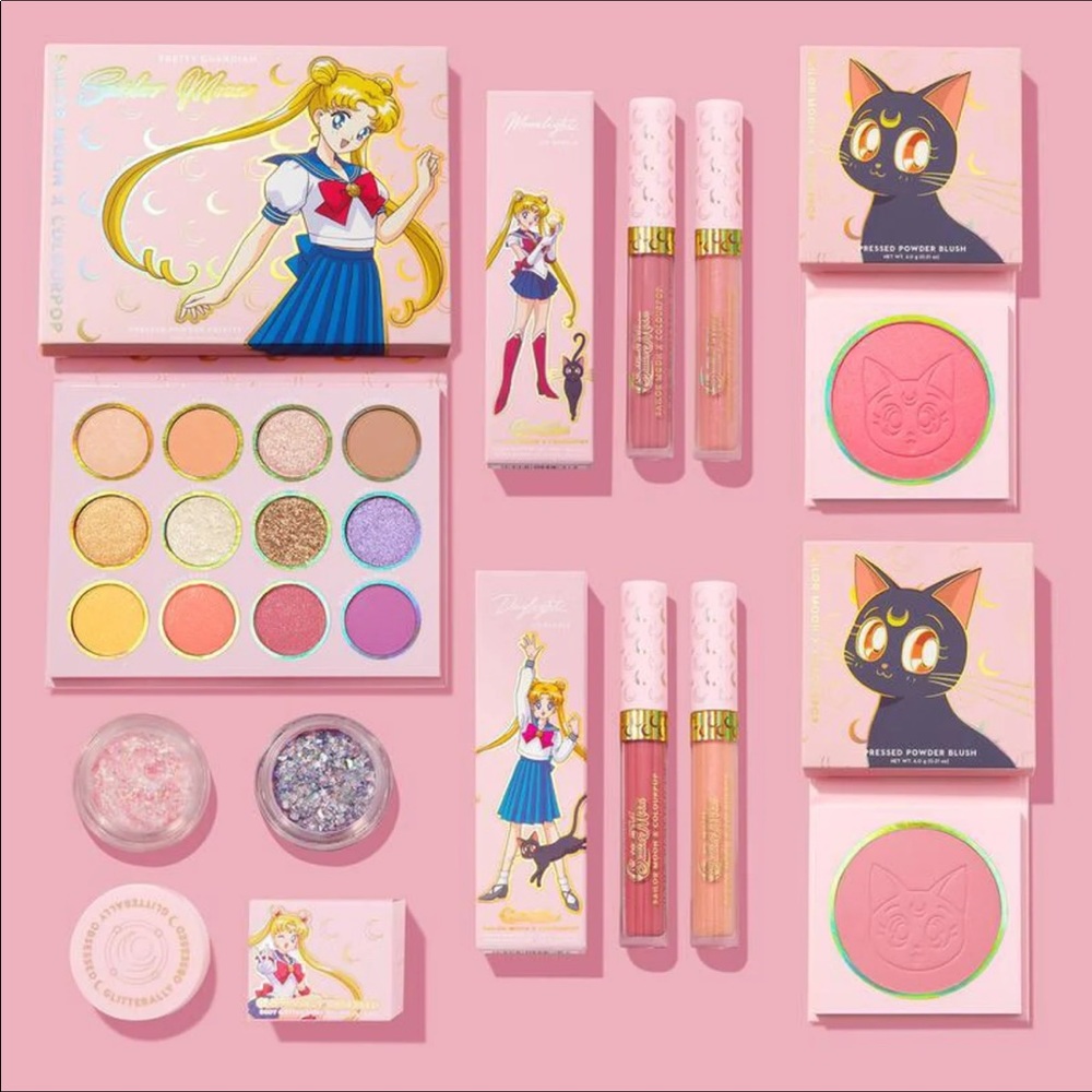 Sailor Moon Colourpop completed makeup collection